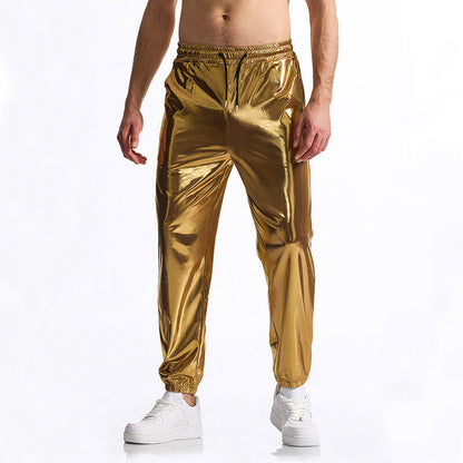 Herren Sporthose Glänzend Elastisch Sportliche Hose