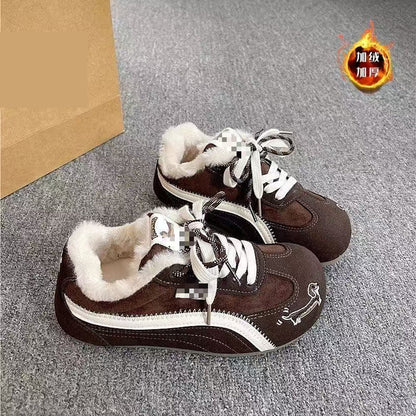 Damen Sneaker Warm Fleece Innensohle Winterstil