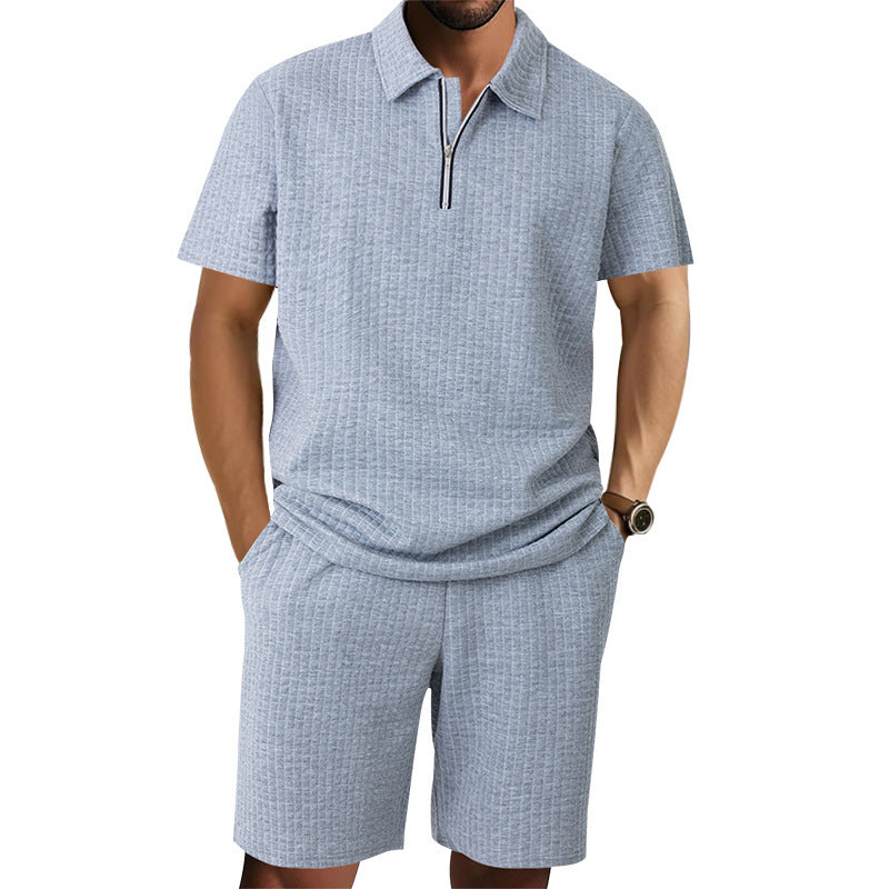 Herren Polo Kurzarm Modern mit elastischen Shorts Sportlich - BerlinGlamour