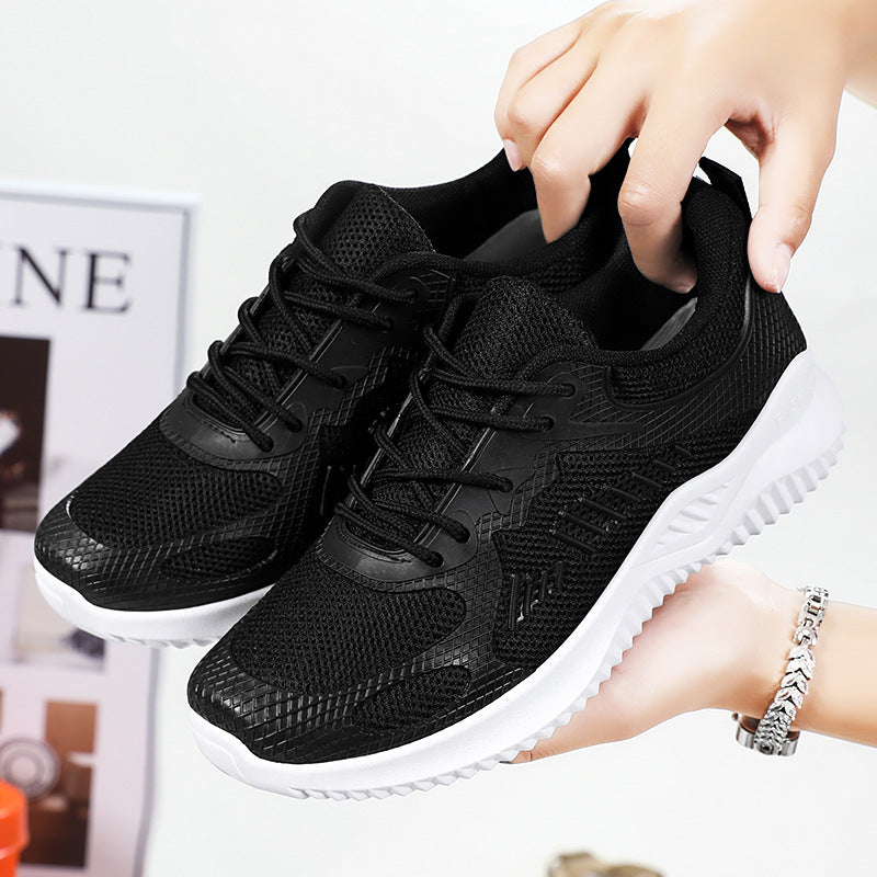 Damen Trainingsschuhe Leicht Atmungsaktiv Laufschuhe Schwarz
