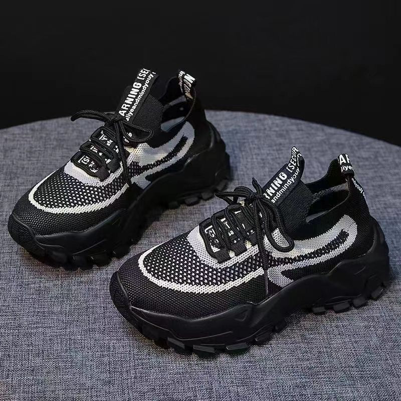 Damen Laufschuhe Atmungsaktiv mit dicken Sohlen