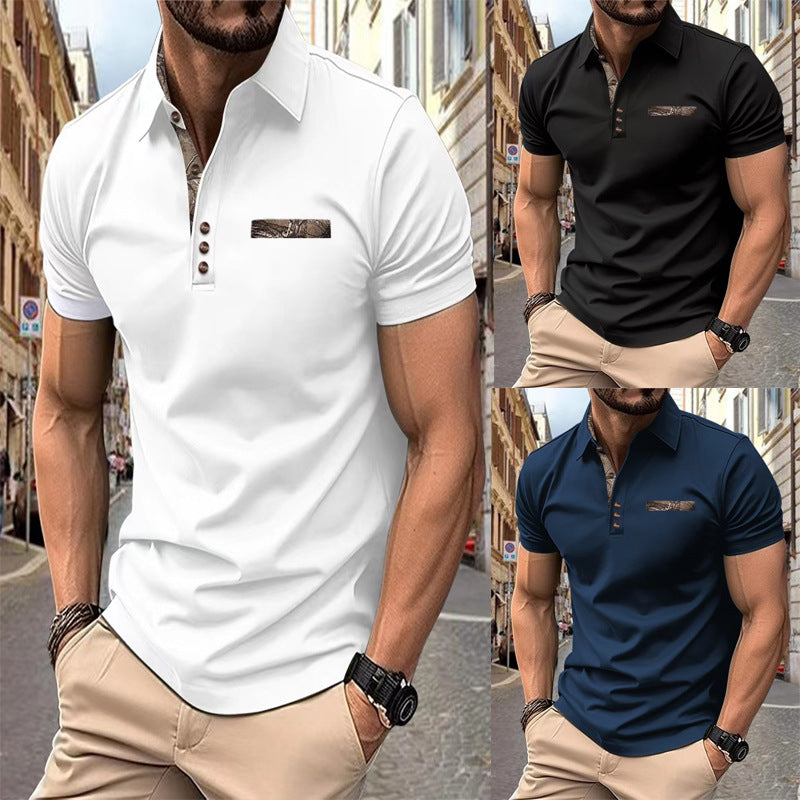 Herren Poloshirt Modern mit Kragen und Brusttasche - BerlinGlamour