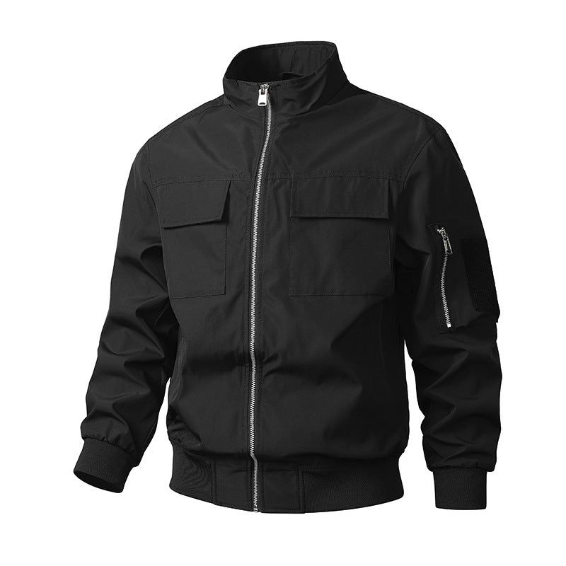 Herren Outdoor Jacke Winddicht Mit Taschen Funktionell