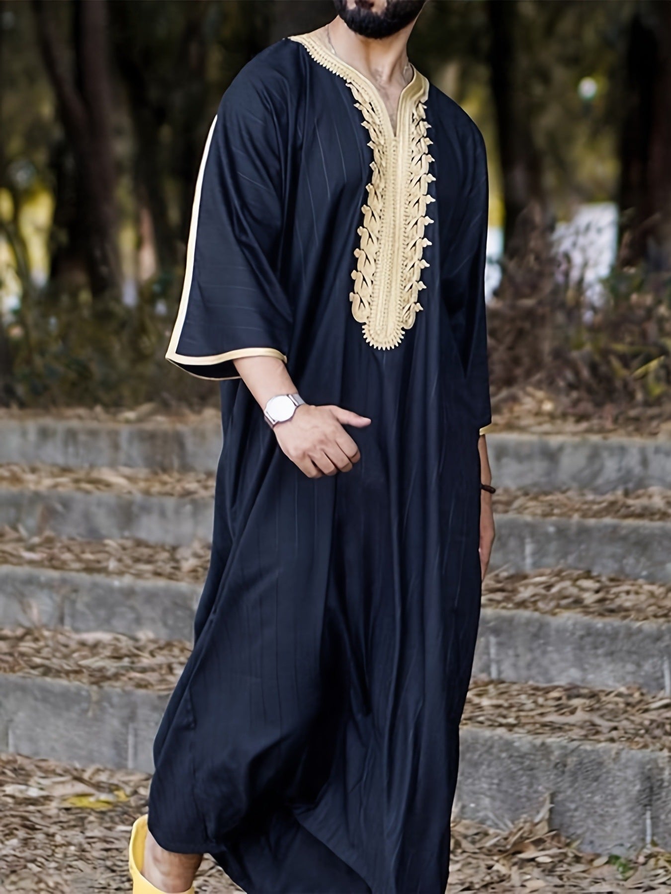 Herren Kaftan Traditionell Stickerei Elegant
