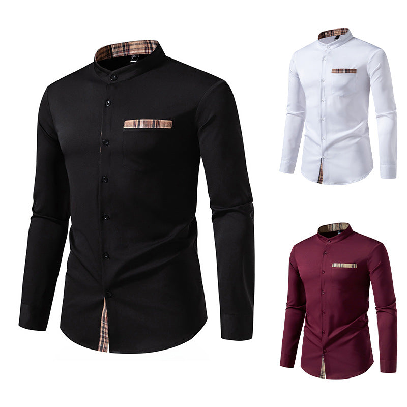 Herren Hemd Langarm Kariert Elegantes Businesshemd - BerlinGlamour