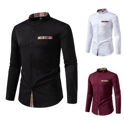 Herren Hemd Langarm Kariert Elegantes Businesshemd - BerlinGlamour