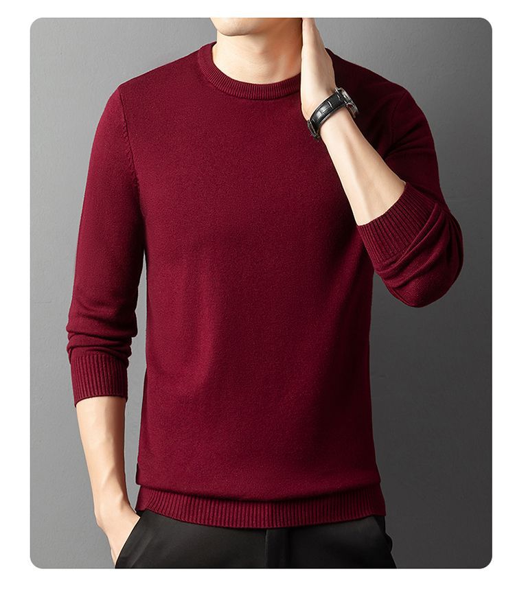 Herren Pullover Rundhals Feinbaumwolle Eleganter Style