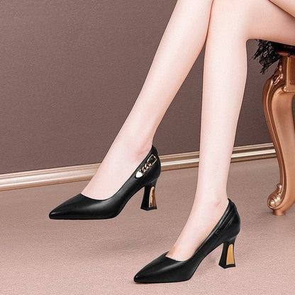 Damen Pumps Hochhackig mit Schnalle und Absatz