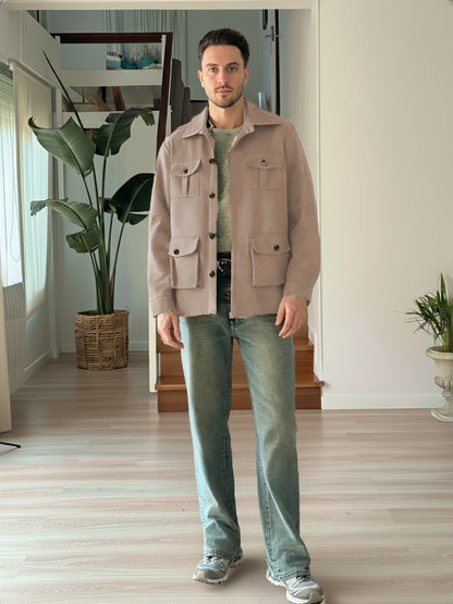 Herren Utility-Jacke Vielseitig Praktisch Wasserabweisend