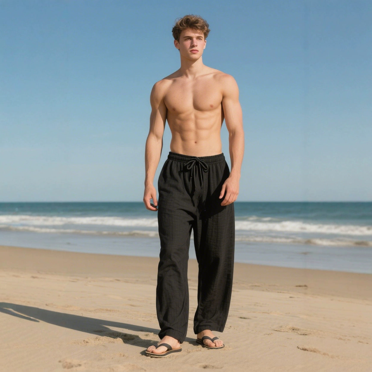 Bequeme Herrenhose Elastisch Mit Taschen Freizeit