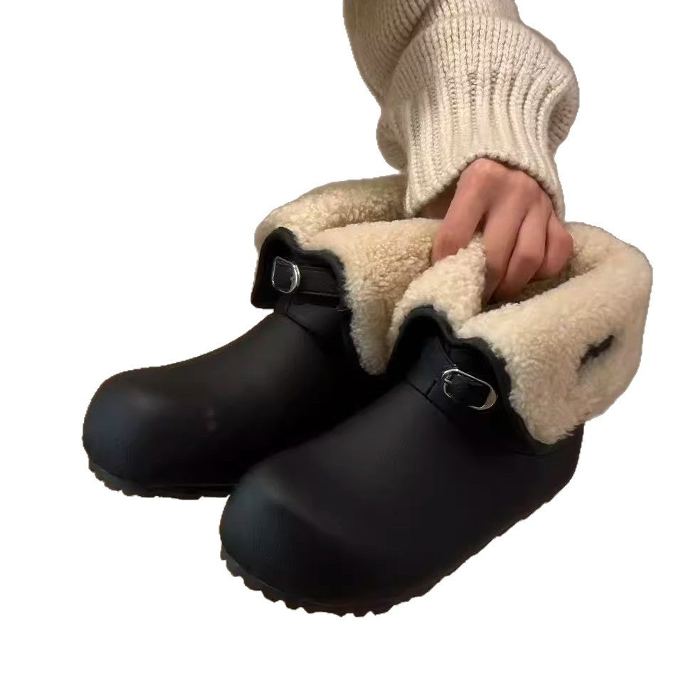 Damen Hausschuh-Stiefel Warm Flauschig mit Weichem Innenfutter