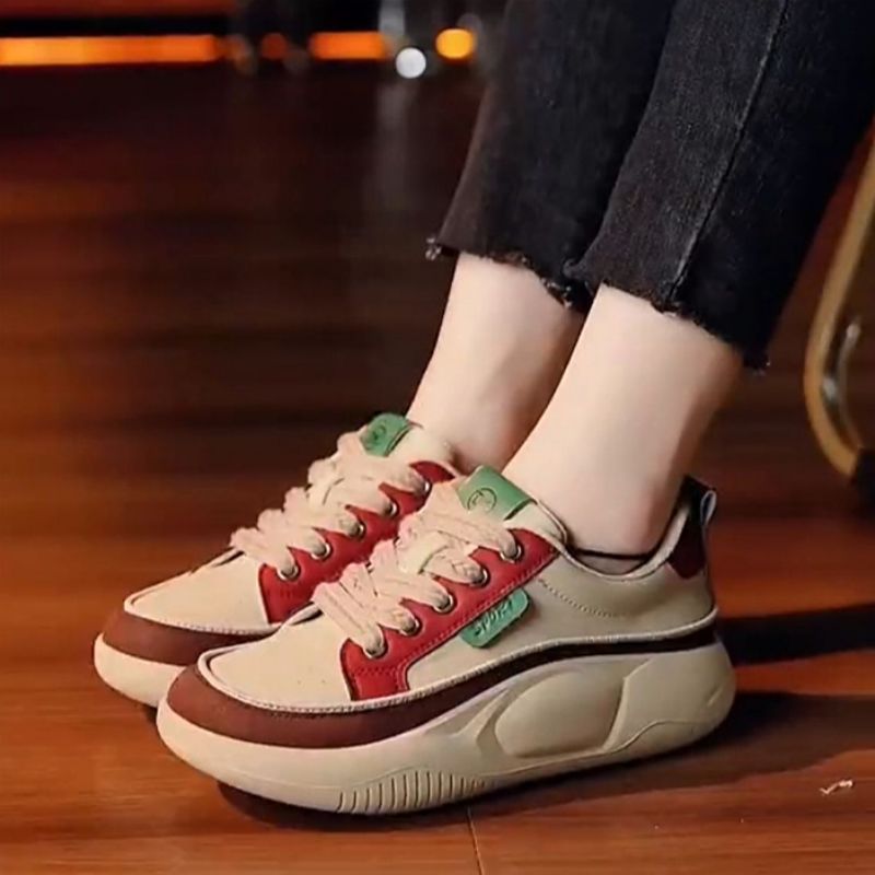 Damen Sneaker Sportlich Dicksohlige Bequem