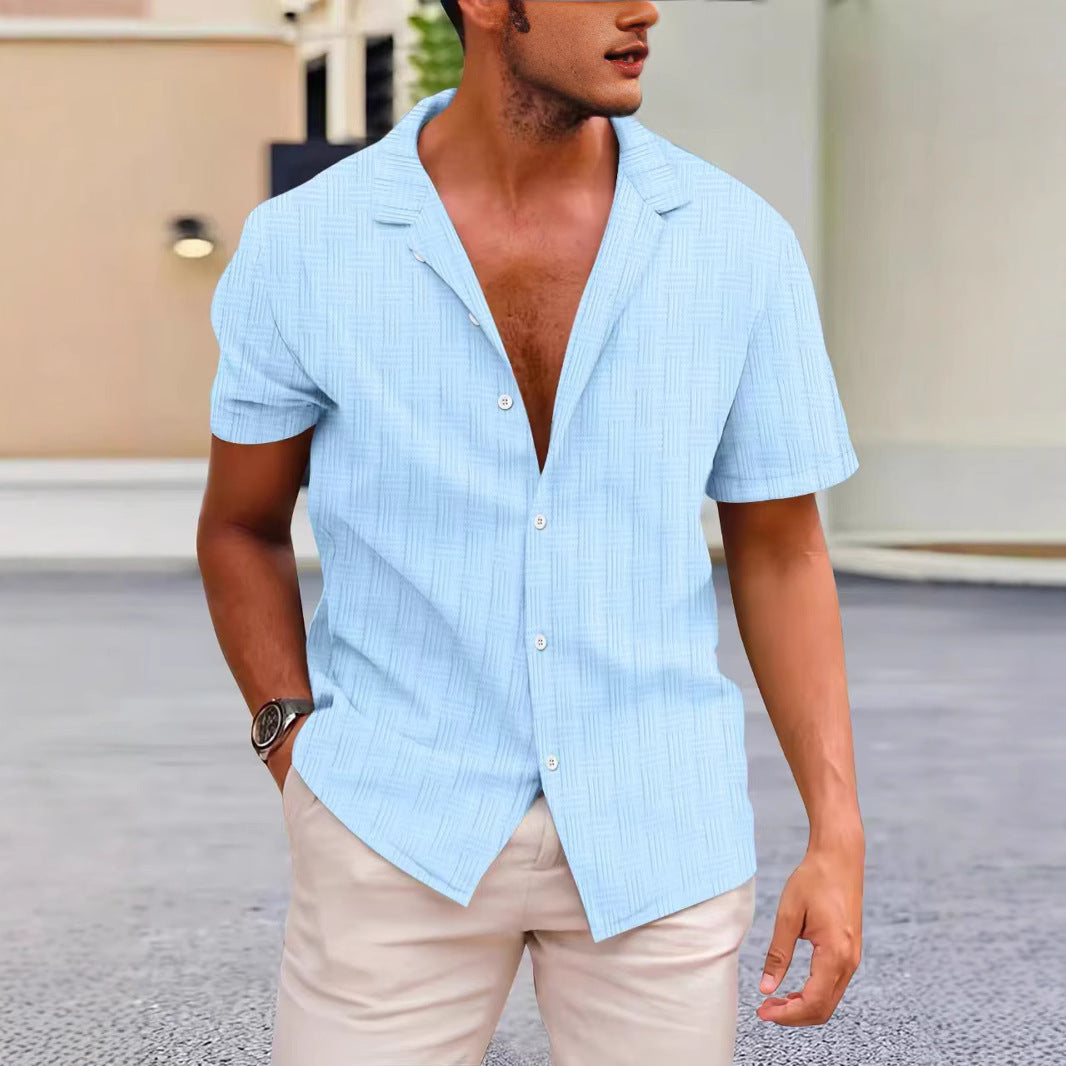 Herren Kurzarm Hemd Modernes Textildesign Berlin Style - BerlinGlamour