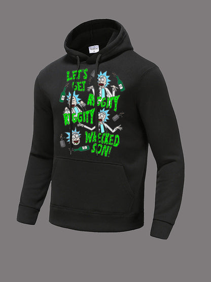 Herren Hoodie Berlin Grafikdesign Trendig Schwarz