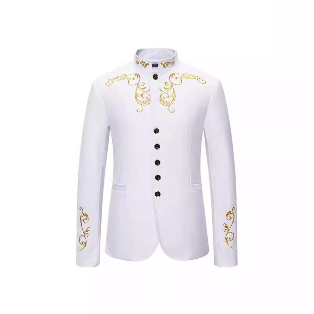 Herren Blazer Elegant mit Stickereien Modern