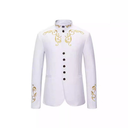 Herren Blazer Elegant mit Stickereien Modern
