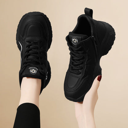Damen Sneaker Sportlich mit Reißverschluss und Weichsohle