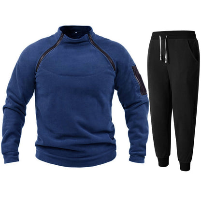 Funktionsjacke Herren Sport Fleecejacke mit elastischen Sporthosen