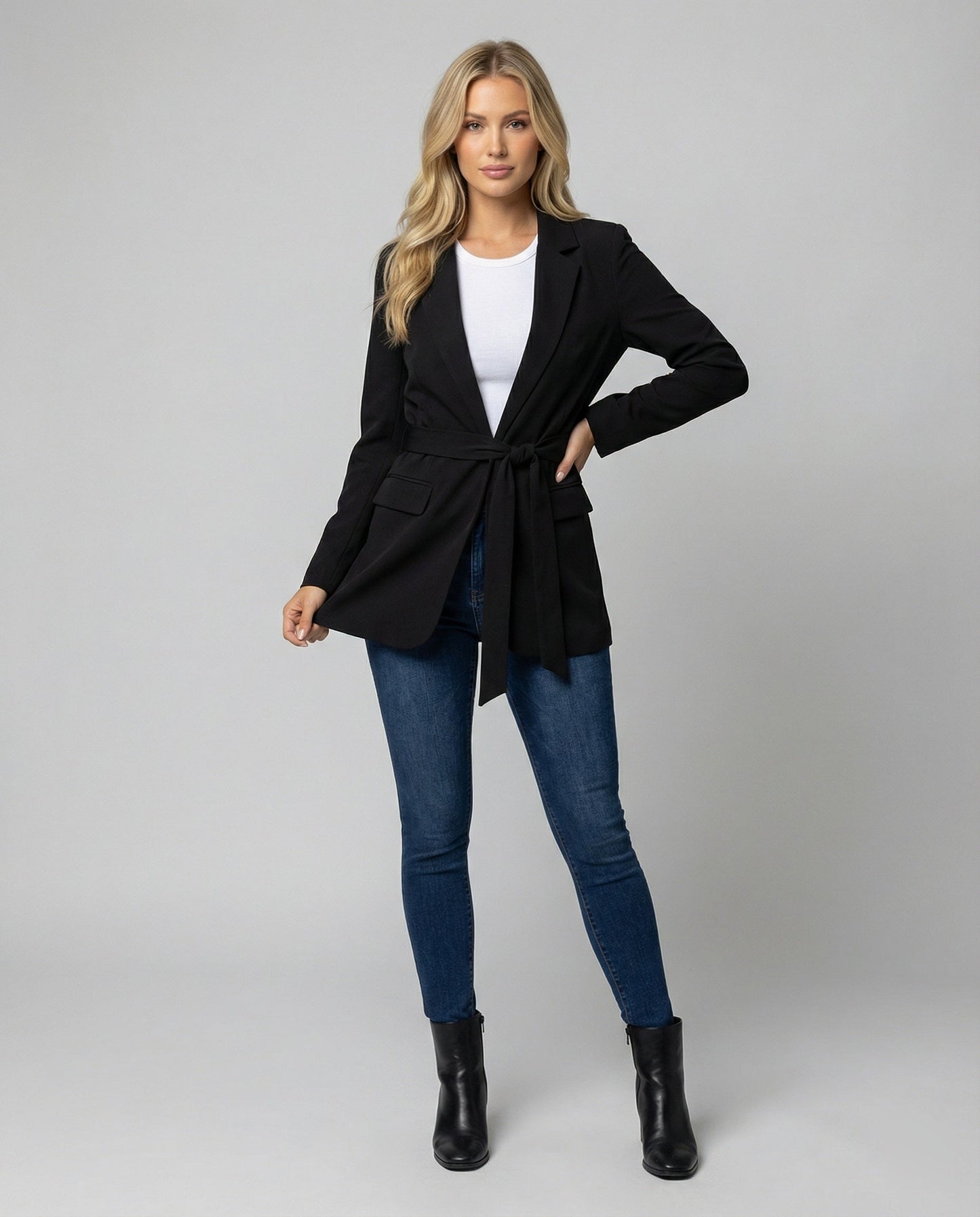 Eleganter Damen Blazer Sportlich Mit Gürtel