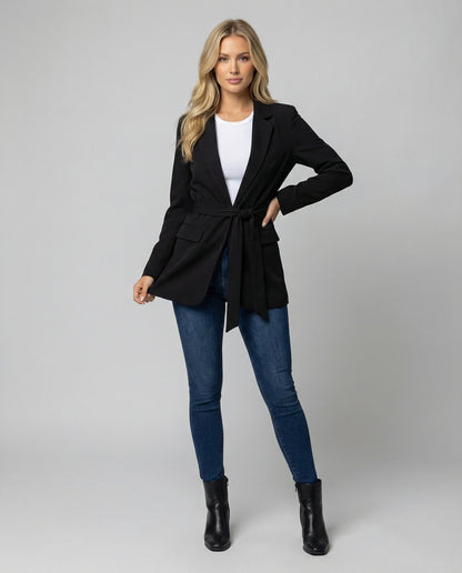 Eleganter Damen Blazer Sportlich Mit Gürtel