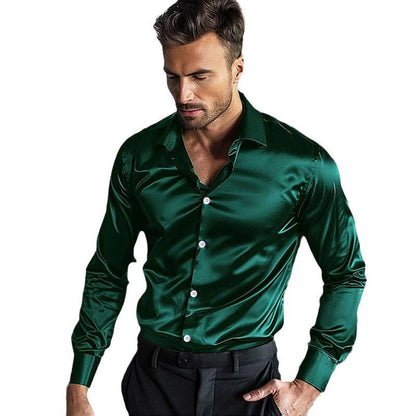 Herren Langarmhemd Elegantes atmungsaktives Business Hemd