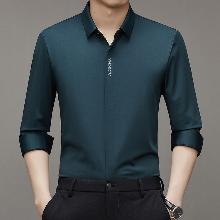 Herren Langarmhemd Modern Feuchtigkeitsregulierend