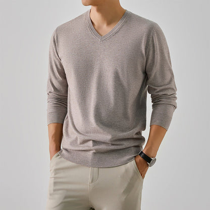 Herren Langarmshirt V-Ausschnitt Modern Berlin Style