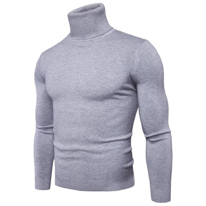 Herren Rollkragenpullover Merinowolle Weich Warm