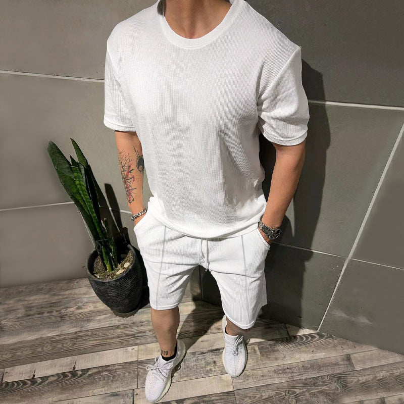 Männer Sportoutfit Lässig Freizeit Shorts Oberteil Berlin
