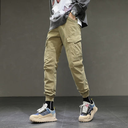Herren Cargohose Modern Elastisch Bequem Mit Taschen