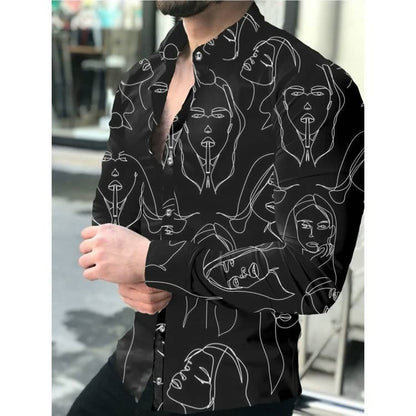 Herren Langarmhemd Karomuster Elegantes Design