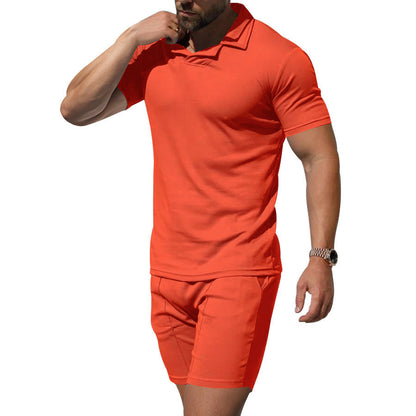 Herren Poloshirt und Shorts Set Elastisch Komfortabel Modern