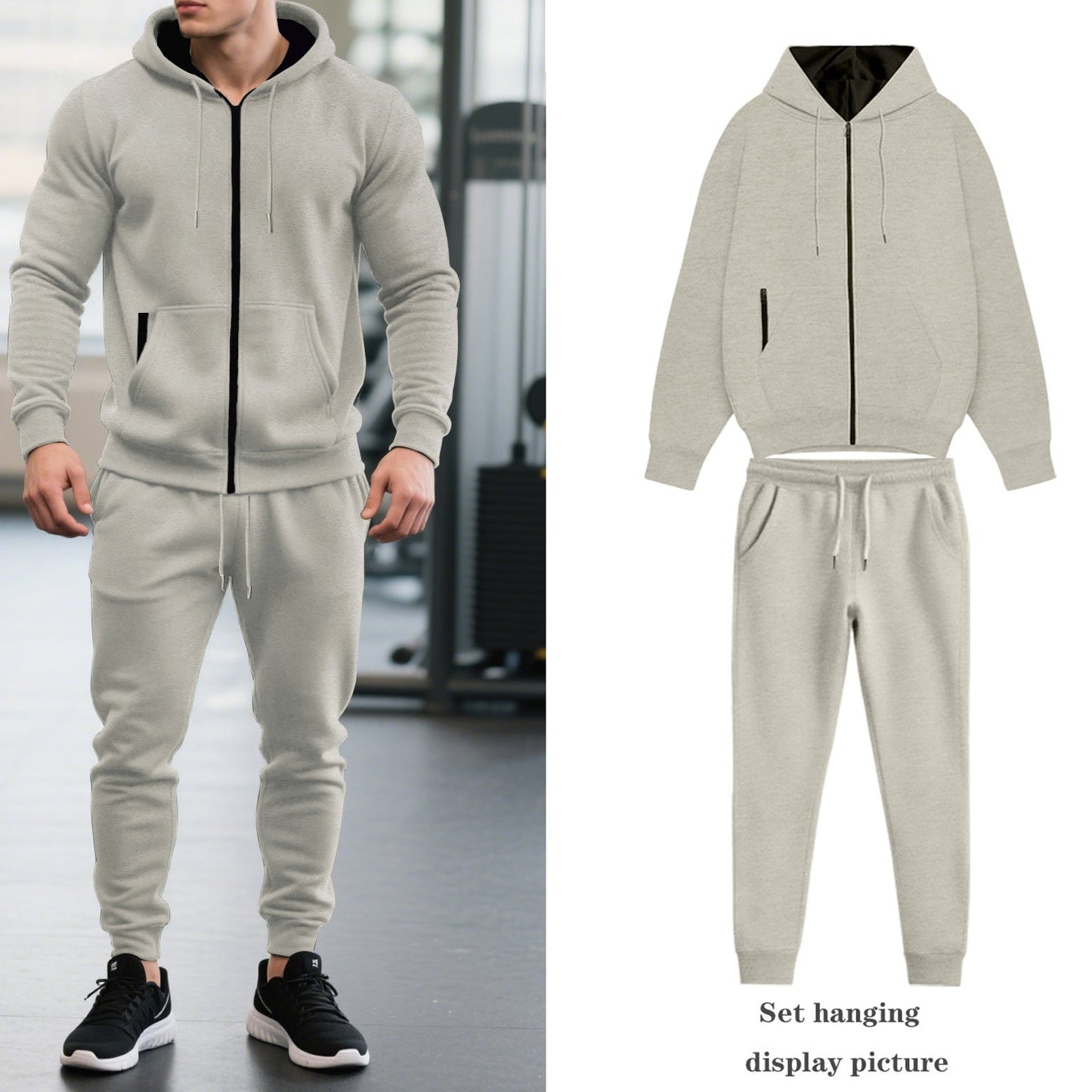 Herren Sportanzug Kapuze Taschen Modern Funktionell