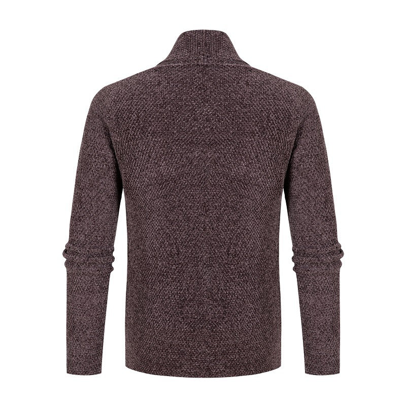 Herren Strickjacke Modern Schalkragen Feinripp