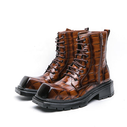 Damenstiefel Robust mit Reißverschluss Winterstiefel Mode