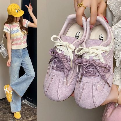 Damen Sneaker Sportlich Mit Struktur Obermaterial Rutschfest - BerlinGlamour