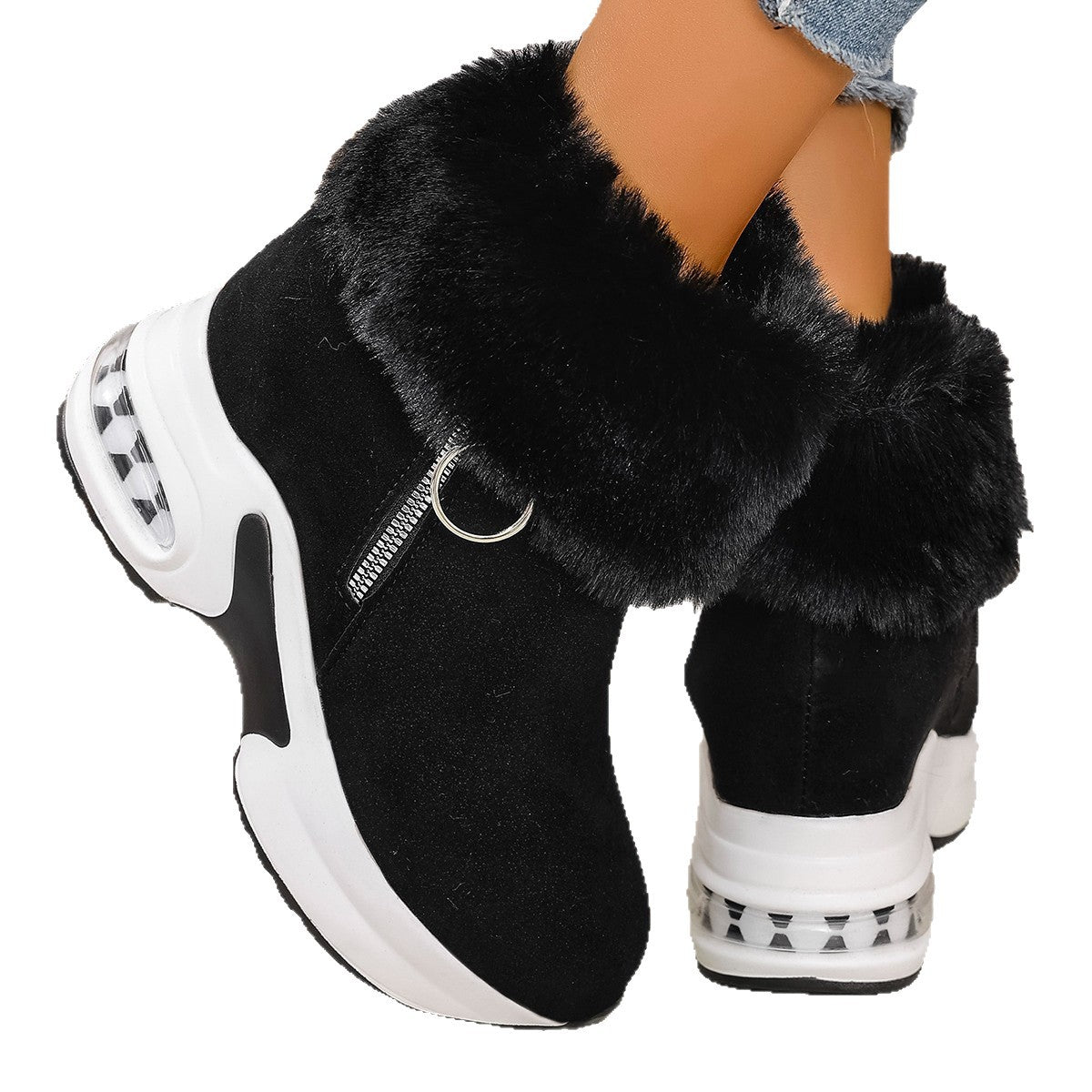 Damen Stiefel Warm Flauschig Sneaker Winter