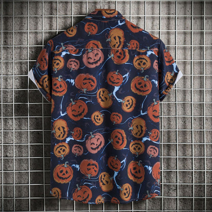 Herren Kurzarmhemd Halloween Motiv Berlin Style