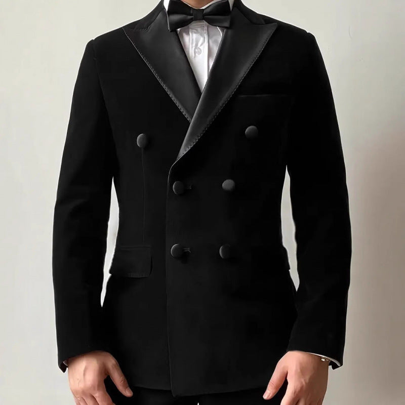 Herren Smokingjacke Elegant Schwarze Abendgarderobe - BerlinGlamour