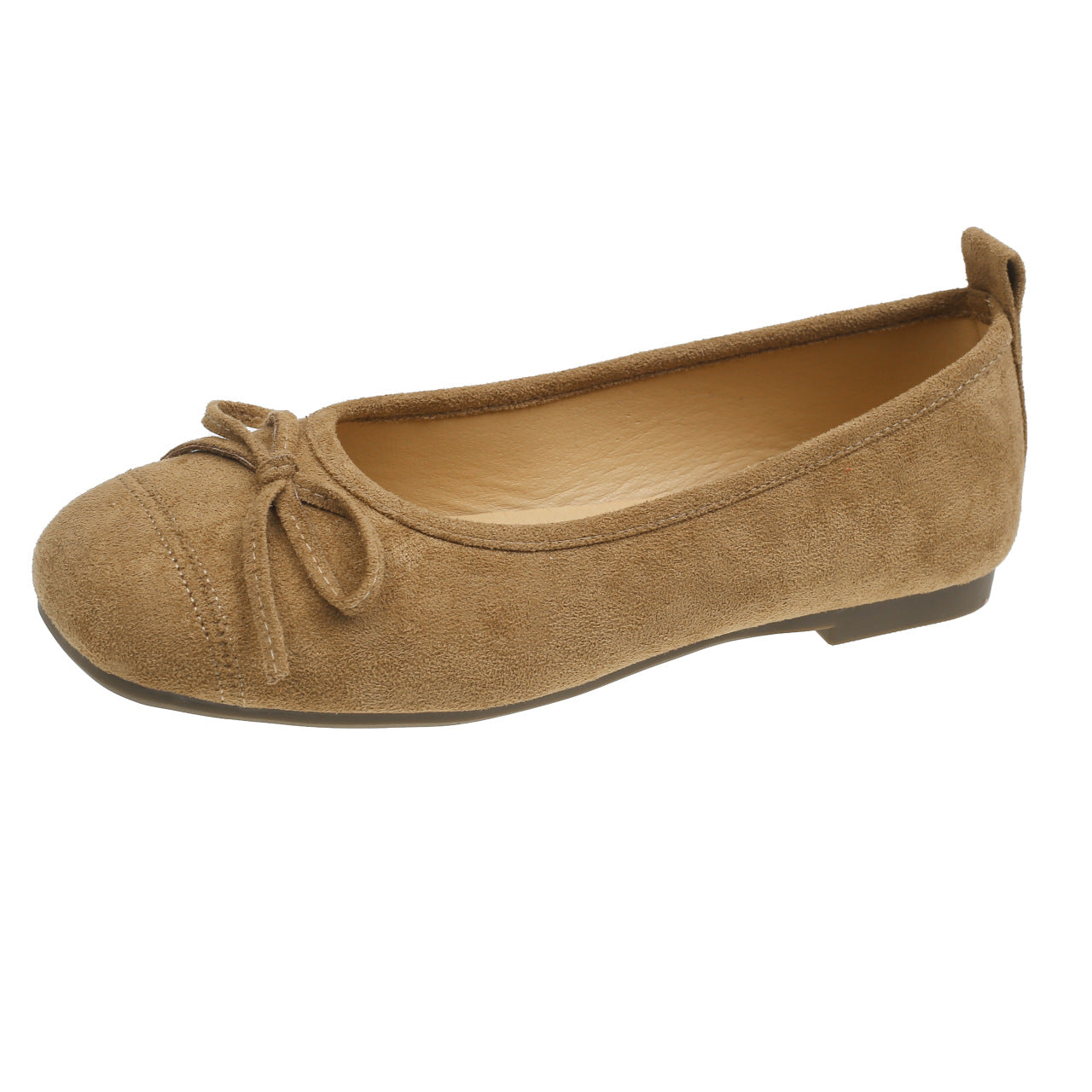 Damen Ballerinas Bequem Ledersohle Zierliche Schleife