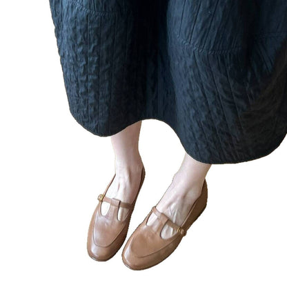 Damen Mokassins Elegante Riemen Schuhe Glänzend