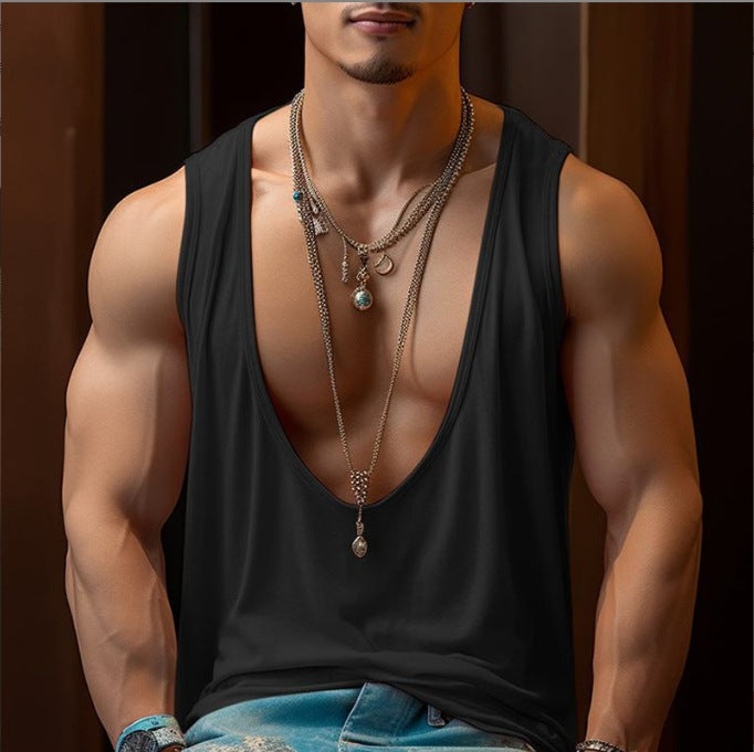Herren Muscle Shirt Sportlich Bauchfrei Modern