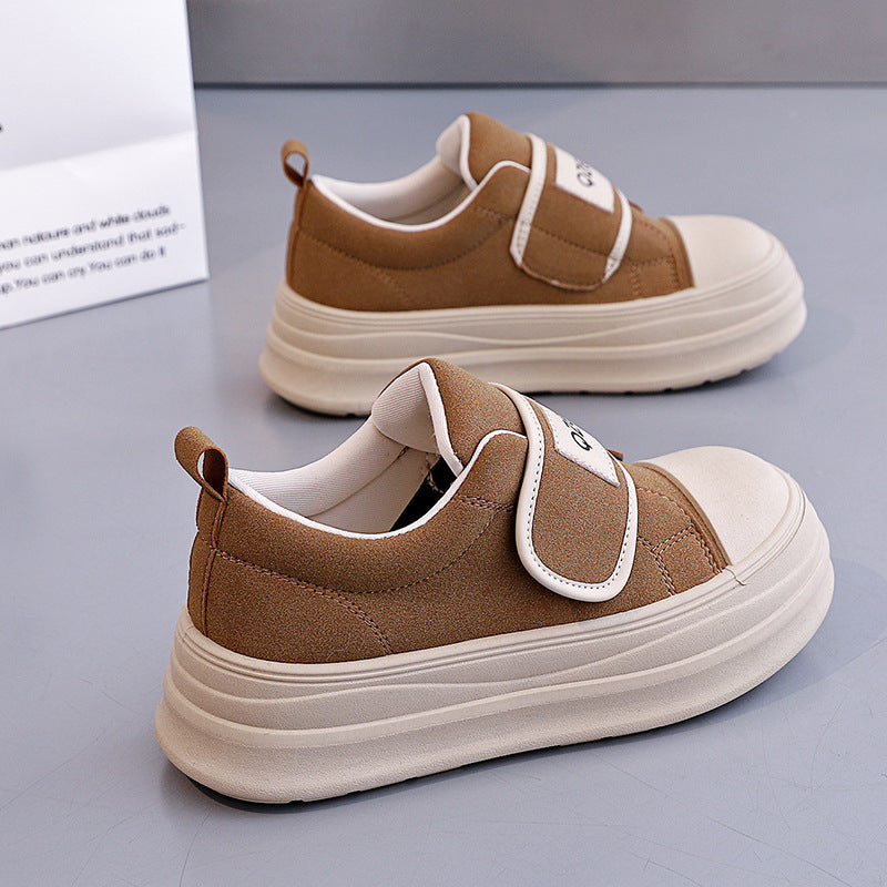 Damen Sneaker Bequem Klettverschluss Weiche Sohle
