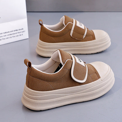 Damen Sneaker Bequem Klettverschluss Weiche Sohle