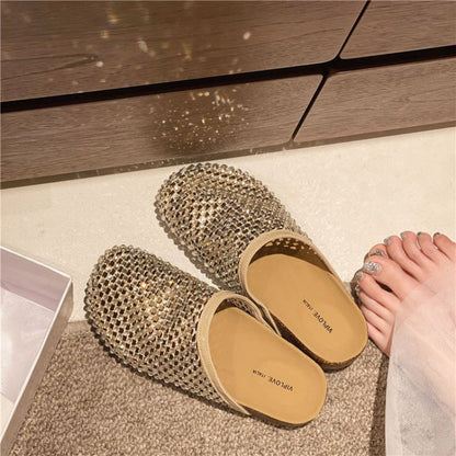 Damen Sandalen Glitzernd Sommer Schuhe Damen
