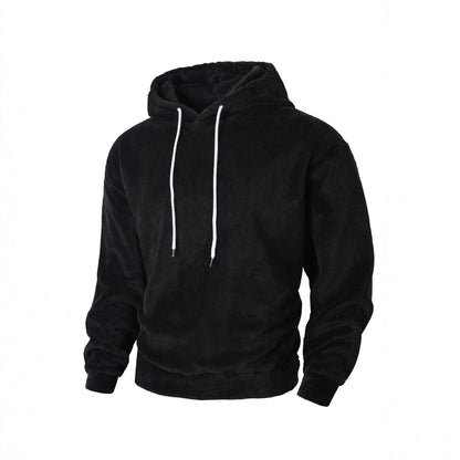 Herren Fleece Hoodie Sportlich Verstellbar Kuschelig Grey