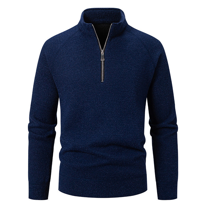 Herren Pulli Modern Raglan Ärmel Reißverschluss