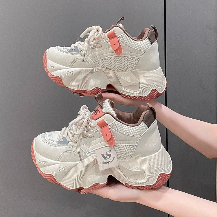 Damen Sneaker Chunky Atmungsaktiv Trendy Sport