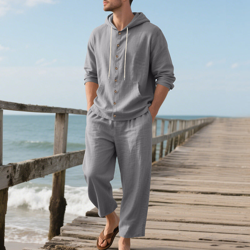 Herren Sportset: Bequemes Kapuzen-Shirt und Jogginghose