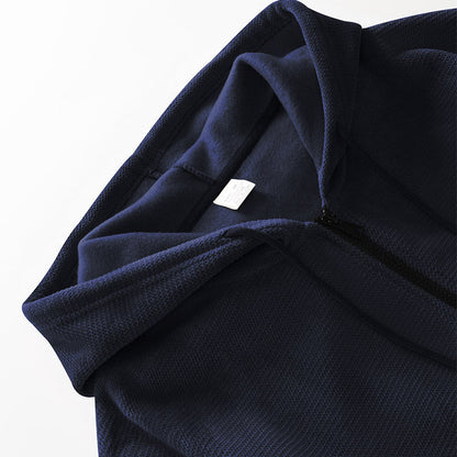 Herren Sport-Hoodie Atmungsaktiv mit Taschen Schwarz